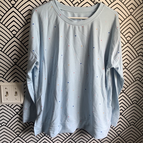 Baby blue heart shirt long sleeve oversized - Picture 3 of 3